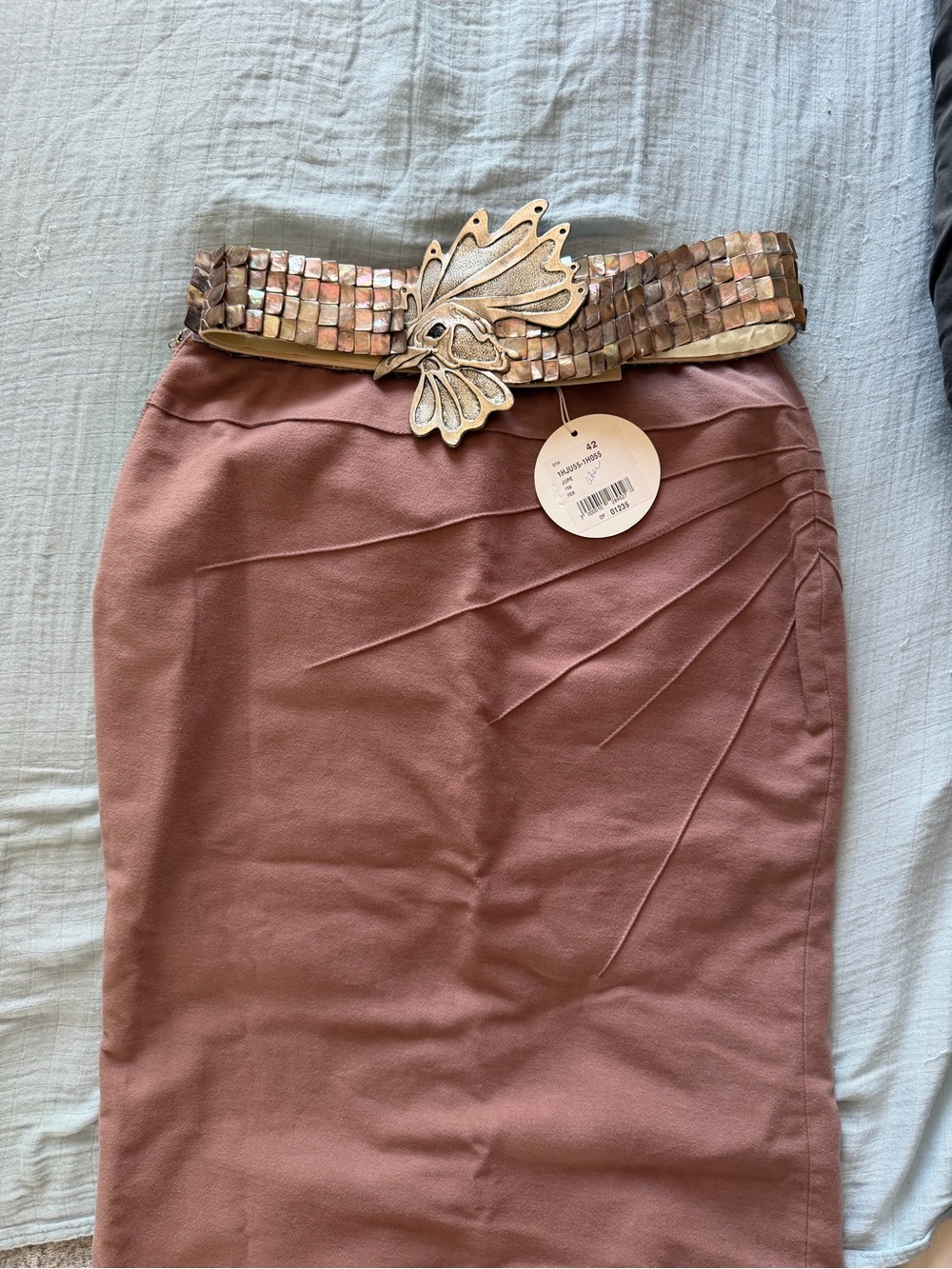 Chloe by Stella McCartney Fall 2001 Runway Amazing Rooster Belt and Skirt Set